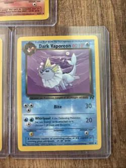 Pokemon Team Rocket Dark Vaporeon, Dark Jolteon, Dark Flareon 3 Card Lot - Image 2