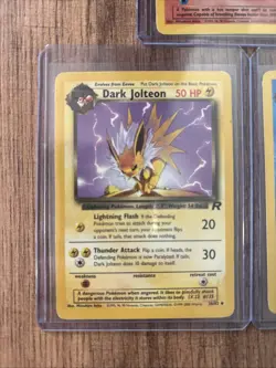 Pokemon Team Rocket Dark Vaporeon, Dark Jolteon, Dark Flareon 3 Card Lot - Image 3