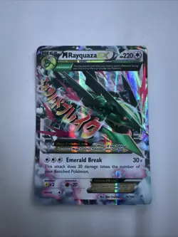 Pokemon TCG Mega-Rayquaza EX Roaring Skies Holo Rare Card 76/108 - Image 1