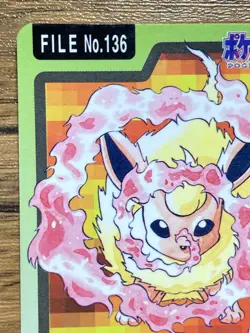Pokemon Carddass Card Flareon File No.136 Bandai Pocket Monsters 1997 - Image 3