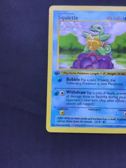 Pokemon Cards: Base Set 1st Edition Common: Squirtle 63/102 - Image 5
