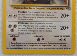 2000 Tauros #47 Jungle Regular Pokemon Card Uncommon - Image 3