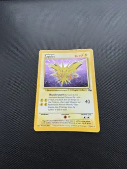 Pokemon Card Fossil Set Holo Zapdos 15/62 WOTC - Image 2