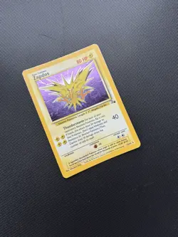 Pokemon Card Fossil Set Holo Zapdos 15/62 WOTC - Image 3