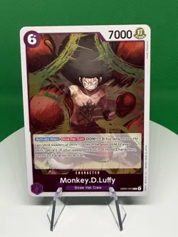 Bandai One Piece Monkey.D.Luffy OP07-073 Character Card 7000 Power Straw Hat - Image 1