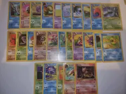 Pokemon Set Fossil Cards Bundle Mixed Conditions 26 Cards - Image 1