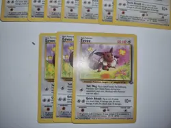 Pokemon Set Jungle Cards Bundle Mixed Conditions All Evee Cards - Image 2