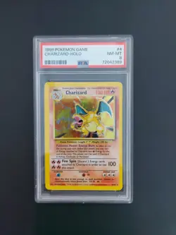 Pokemon TCG Charizard Base Set Holo Unlimited Rare Card 4/102 | PSA 8 NM-MINT - Image 4