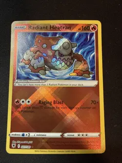 Radiant Heatran 027/189 Astral Radiance Pokemon TCG Card NM - Mint Shiny Rare - Image 1