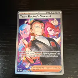 Nintendo Team Rocket's Giovanni Trainer Card Pokemon TCG 238/182 English 2025 - Image 1