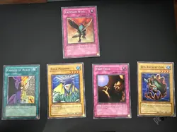 YuGiOh TCG 1st Edition SDP Card Lot - Vintage - LP - 5 Card Lot - Holo - Image 1