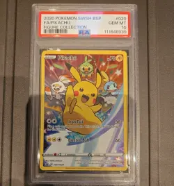 Pikachu SWSH020 PSA 10 - Sword & Shield Promo Cards Holo - Image 1