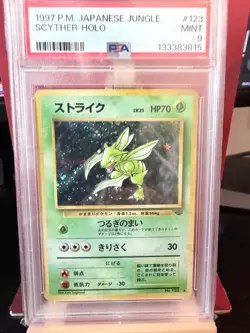 Scyther JP Jungle Japanese 123 PSA 9.0 MINT Pokemon Card Vintage Graded - Image 1