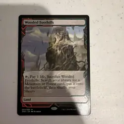 MTG English Wooded Foothills NM Normal Zendikar Rising Expeditions - Image 1