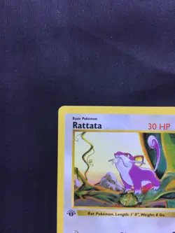 Pokemon Cards: Base Set 1st Edition Common: Rattata 61/102 - Image 2