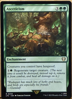 LIMITED EDITION Lord of the Rings MtG Asceticism Unplayed NM - Image 1