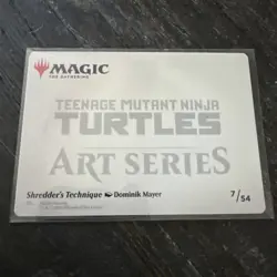 Shredder’s Technique MTG Art Series Teenage Mutant Ninja Turtle 7/54 GOLD stamp - Image 3