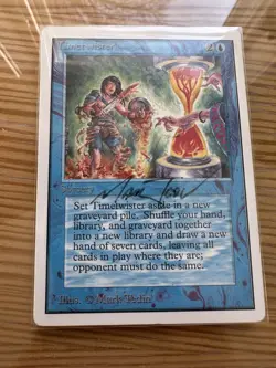 TIMETWISTER UNLIMITED rare Magic the Gathering Signed MP - Image 1