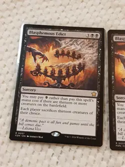 Blasphemous Edict X4 Non Foil Foundations MTG Magic The Gathering NP - Image 2