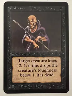 Magic the Gathering MTG Alpha Weakness NM- (Beta Bob) - Image 1