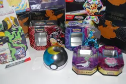 Huge Collection Pokemon Lot ETB Tins Pokeball Tournament Collection Box NO PACKS - Image 2