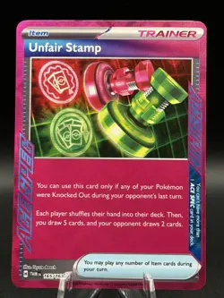 Pokemon TCG Twilight Masquerade Unfair Stamp 165/167 - Image 1