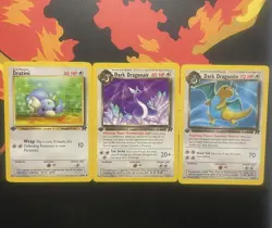 Pokemon 1st Edition Team Rocket Dark Dragonite Evolution Set 22/82, 33/82, 53/82 - Image 1
