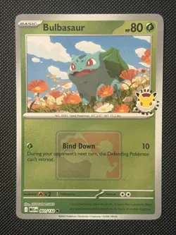 Pokemon Bulbasaur 001/132 MEG Pokemon Day 2026 League Stamp Promo - Image 1