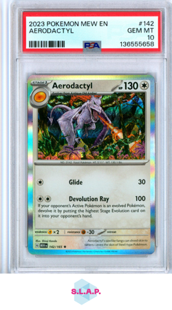 AERODACTYL POKEMON MEW EN-151 2023 142 PSA 10 - Image 1