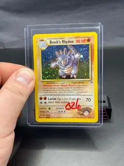 ⭐ Pokemon TCG – Brock's Rhydon 02/132 – Holo – Gym Heroes ⭐ - Image 2