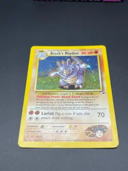 ⭐ Pokemon TCG – Brock's Rhydon 02/132 – Holo – Gym Heroes ⭐ - Image 3