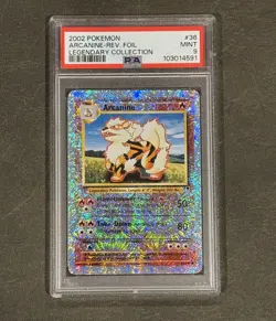 2002 Pokemon Arcanine Legendary Collection Reverse Holo #36 MintPSA 9 Low Pop - Image 1