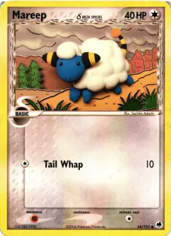 Pokemon TCG Mareep (Delta Species) Common Dragon Frontiers 54/101 HP - Image 1
