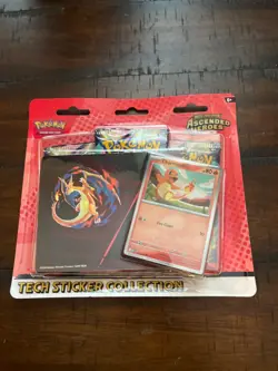 POKEMON TCG Ascended Heroes Tech Sticker. Charmander 3-Pack Blister - Image 1