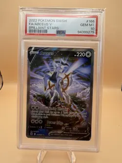 PSA 10 Arceus V Alt Art 166/172 Brilliant Stars Pokemon 2022 - Image 1