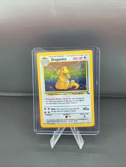 1999 Pokemon Vintage Fossil Dragonite Holo Rare 4/62 HP-DMG -j - Image 1