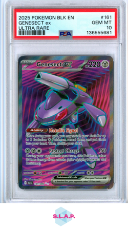 GENESECT EX ULTRA RARE POKEMON BLK EN-BLACK BOLT 2025 161 PSA 10 - Image 1