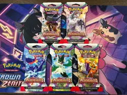 Pokemon TCG Paldea Evolved Sleeved Booster Full Art Set New/Sealed 5 Packs - Image 1