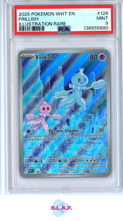 FRILLISH ILLUSTRATION RARE POKEMON WHT EN-WHITE FLARE 2025 126 PSA 9 - Image 1
