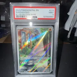 Pokemon 2023 Sudowoodo Illustration Rare Holo PSA 9 Sv02 Paldea Evolved 219/193 - Image 1