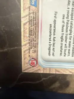 2000 Topps Pokemon TV Animation Edition Series3 NonHolo 148 Dragonair Blue Label - Image 5