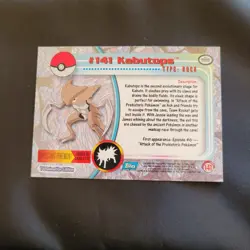 NM/LP 2000 Topps Pokemon TV Animation Edition Series 3 Non Holo #141 Kabutops - Image 2