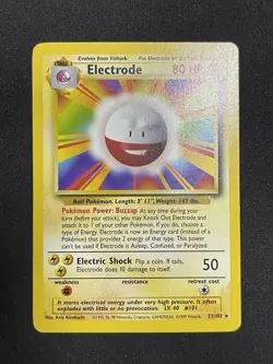 Pokemon Electrode 80 HP Rare Base Set 21/102 Non Holo 1999 WOTC - Image 2