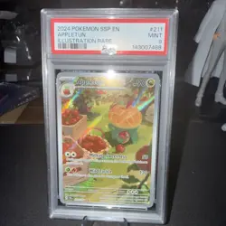 2024 POKEMON SSP EN #211 APPLETUN ILLUSTRATION RARE PSA 9 SURGING SPARKS - Image 1