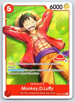 One Piece - ST21-014 - Monkey.D.Luffy - Stamped SR - US Seller - Image 1