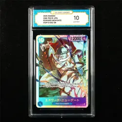TQG 10 GEM MINT 2025 One Piece JPN Edward Newgate OP13-042 SR - Image 1