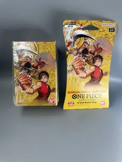 One Piece Kingdoms of Intrigue Double Pack DP-01 + Sleeved Booster sealed nib - Image 1
