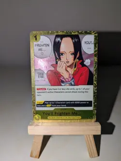 One Piece The Azure Sea’s Seven YOU’ll Frighten Me…❤ Rare Gold Foil OP14-118 - Image 1