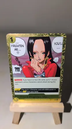 One Piece The Azure Sea’s Seven YOU’ll Frighten Me…❤ Rare Gold Foil OP14-118 - Image 2