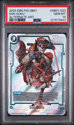 Dragon Ball Fusion World Card ENG - Son Goku #SB01-023 - PSA 10 - Image 1